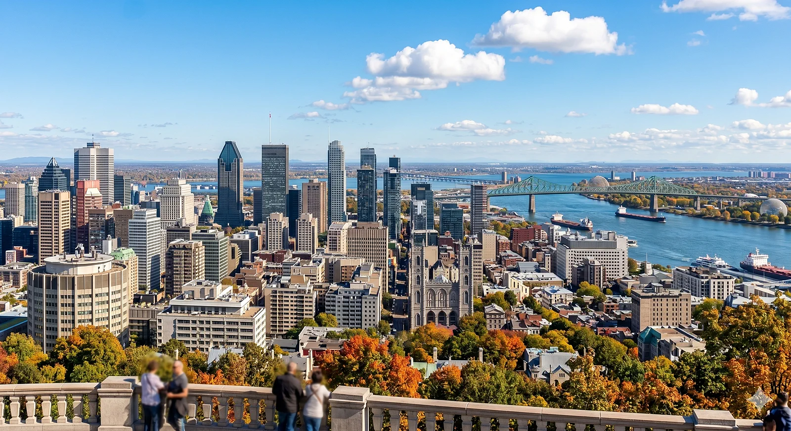 Montréal skyline and riverfront